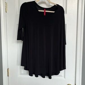 ic By Connie K Black Mid Sleeve Top Size Medium Lightly Worn